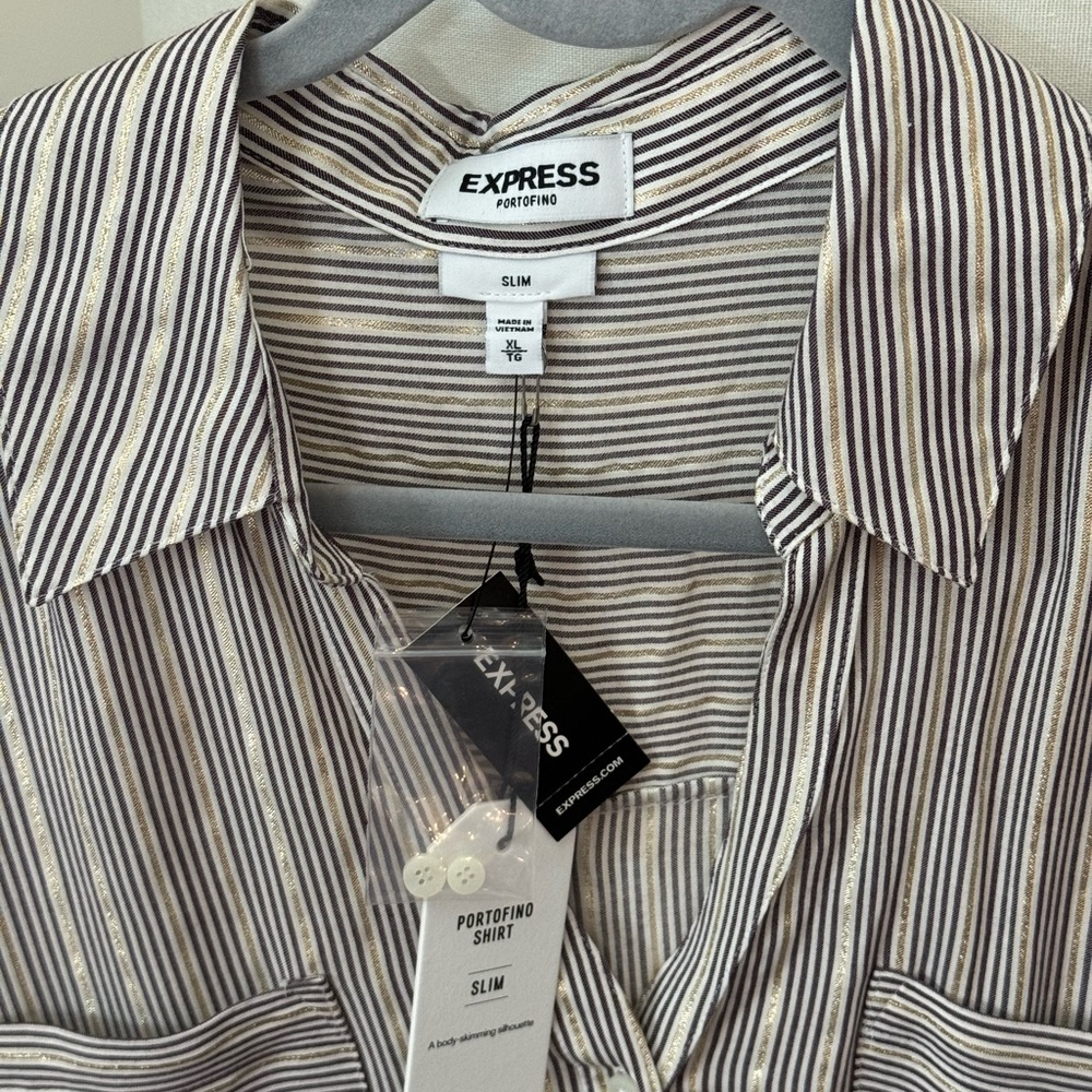 Women’s Express shirt striped NWT XL - Picture 3 of 4